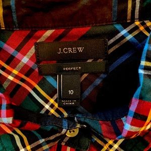 JCrew Stewart Tartan Plaid Blouse. Size 10